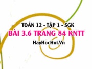 Bài 3.6 trang 84 Toán 12 tập 1 Kết nối tri thức
